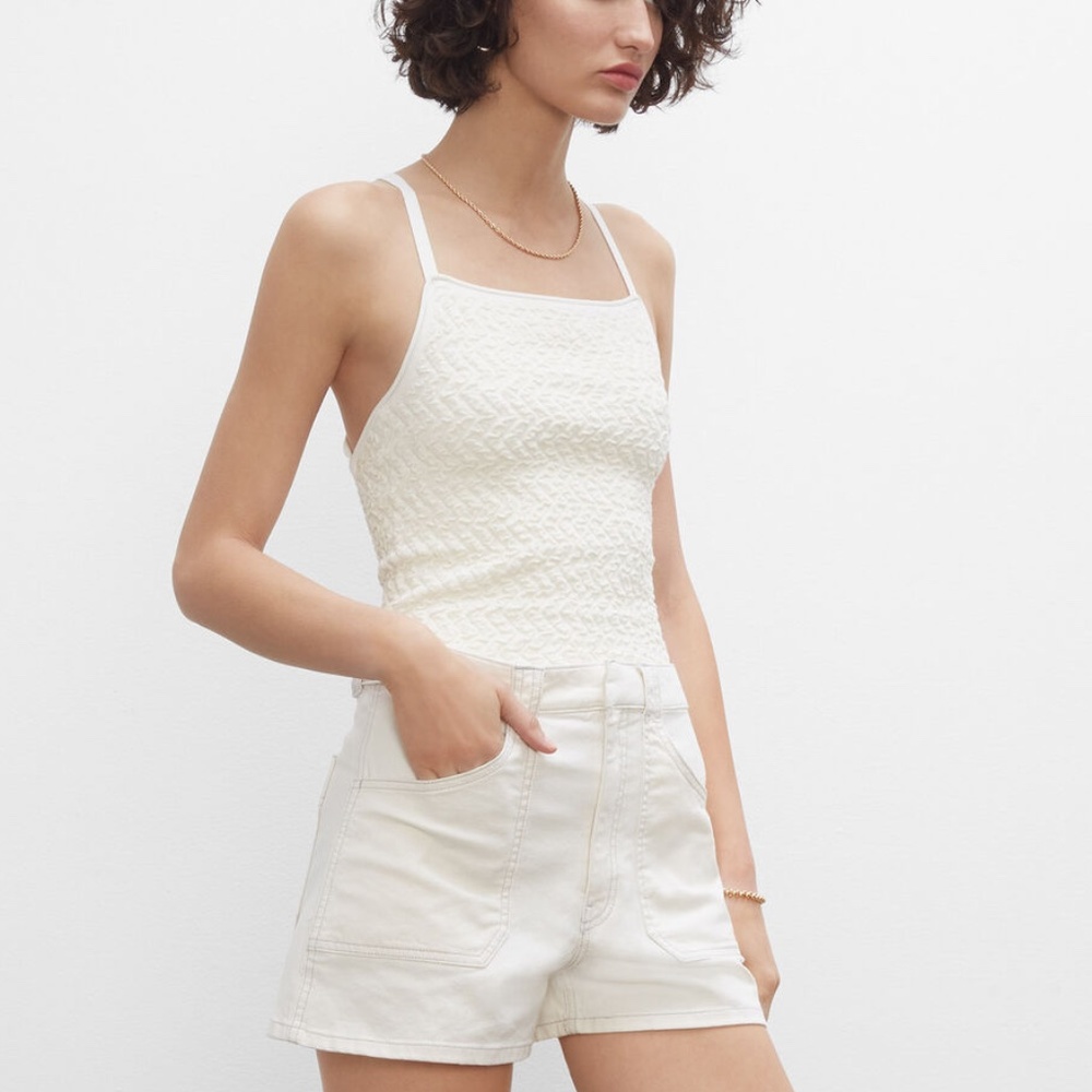 Strappy Texture Tank - New With Tags - NEVER WORN - White